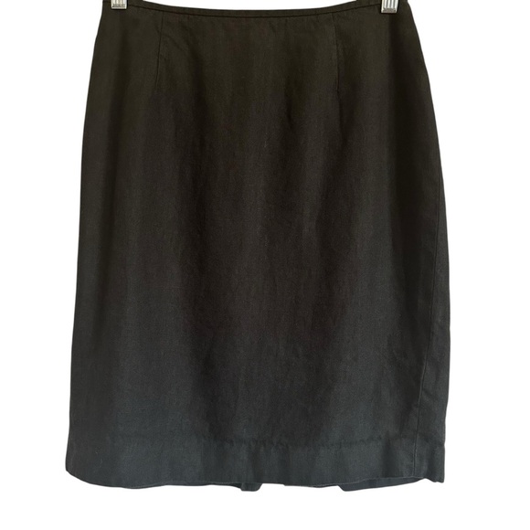 LAYFAYETTE 148 BLACK LINEN PENCIL SKIRT SIZE 4 - Picture 2 of 9